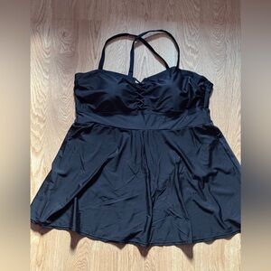 Torrid Black Strappy Swim Dress Size 4